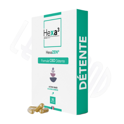 CAPSULES CBD DETENTE 30 JOURS HEXAZEN HEXA3